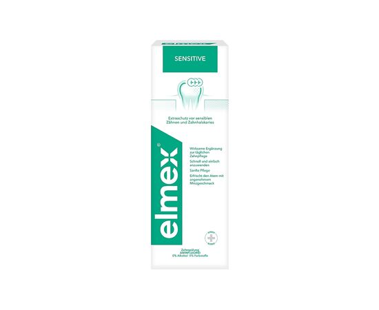 Ополаскиватель для полости рта Elmex Sensitive для снижения чувствительности зубов 400 мл (7610108059317), изображение 2 Ополаскиватель для полости рта Elmex Sensitive для снижения чувствительности зубов 400 мл (7610108059317), изображение 2