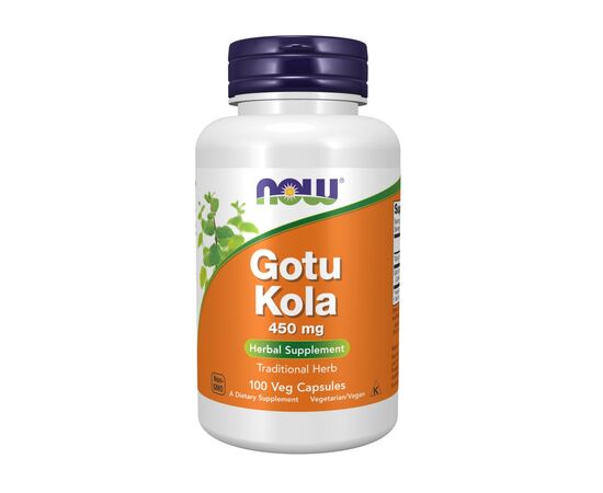 Вітамінно-мінеральний комплекс Now Foods Готу Кола, 450 мг, Gotu Kola, 100 вегетаріанських капсул (NF4700)