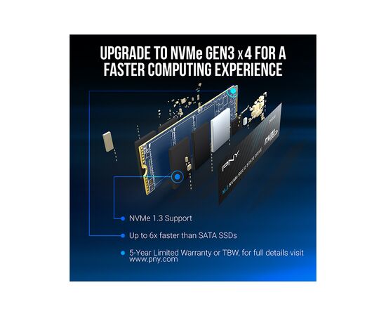 Накопичувач SSD M.2 2280 1TB CS1030 PNY (M280CS1030-1TB-RB), зображення 4 Накопичувач SSD M.2 2280 1TB CS1030 PNY (M280CS1030-1TB-RB), зображення 4