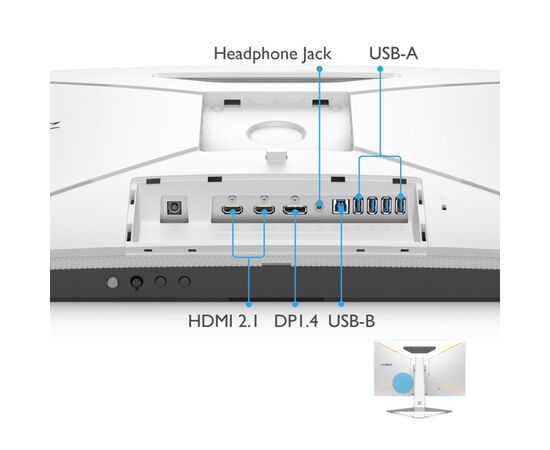 Монитор BenQ EX2710U WHITE (9H.LKTLA.TBE), изображение 7 Монитор BenQ EX2710U WHITE (9H.LKTLA.TBE), изображение 7