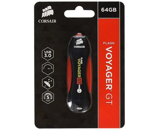 USB флеш накопитель Corsair 128GB Voyager GT USB 3.0 (CMFVYGT3C-128GB), изображение 4 USB флеш накопитель Corsair 128GB Voyager GT USB 3.0 (CMFVYGT3C-128GB), изображение 4