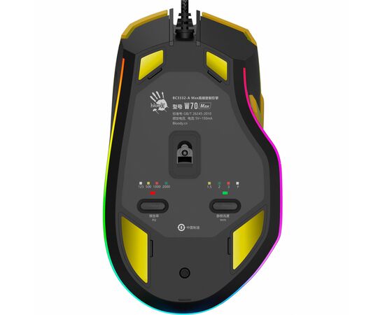 Мышка A4Tech Bloody W70 Max Punk Yellow, изображение 7 Мышка A4Tech Bloody W70 Max Punk Yellow, изображение 7
