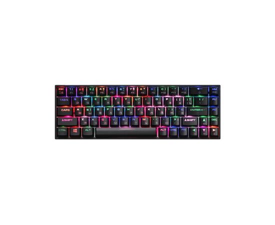Клавиатура 2E GAMING KG370 RGB 68key Gateron Brown Switch USB Black (2E-KG370UBK-BR)