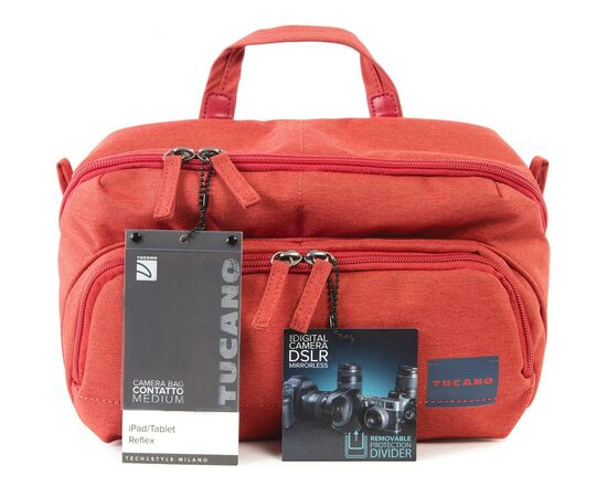 Фото-сумка Tucano Contatto Digital Bag Medium, Red (CBC-M-R), изображение 6 Фото-сумка Tucano Contatto Digital Bag Medium, Red (CBC-M-R), изображение 6