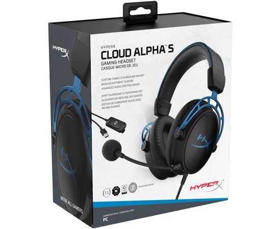 Наушники HyperX Cloud Alpha S 7.1 (4P5L3AA), изображение 8 Наушники HyperX Cloud Alpha S 7.1 (4P5L3AA), изображение 8