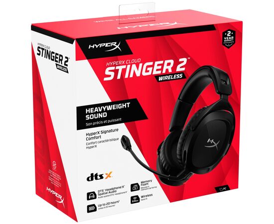 Наушники HyperX Cloud Stinger 2 Wireless Black (676A2AA), изображение 8 Наушники HyperX Cloud Stinger 2 Wireless Black (676A2AA), изображение 8
