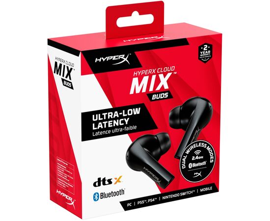 Наушники HyperX Cloud MIX Buds True Wireless Black (4P5D9AA), изображение 7 Наушники HyperX Cloud MIX Buds True Wireless Black (4P5D9AA), изображение 7
