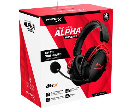 Наушники HyperX Cloud Alpha Wireless Black (4P5D4AA), изображение 7 Наушники HyperX Cloud Alpha Wireless Black (4P5D4AA), изображение 7