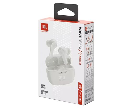 Наушники JBL Wave Beam TWS White (JBLWBEAMWHT), изображение 9 Наушники JBL Wave Beam TWS White (JBLWBEAMWHT), изображение 9