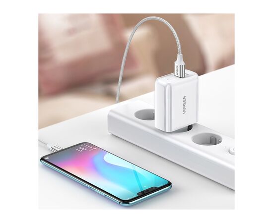Зарядное устройство Ugreen CD170 36W USB + Type-C Charger (White) (60468), изображение 6 Зарядное устройство Ugreen CD170 36W USB + Type-C Charger (White) (60468), изображение 6