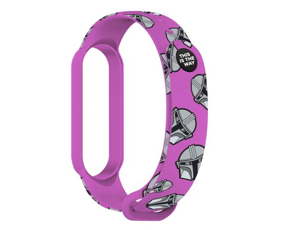 Ремешок для фитнес браслета Armorstandart This is the Way для Xiaomi Mi Band 7/6/5 Dark Lord helmet Pu (ARM59259)