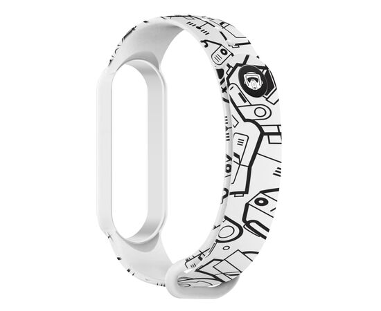 Ремінець до фітнес браслета Armorstandart This is the Way для Xiaomi Mi Band 7/6/5 Throoper patern Whi (ARM59260)