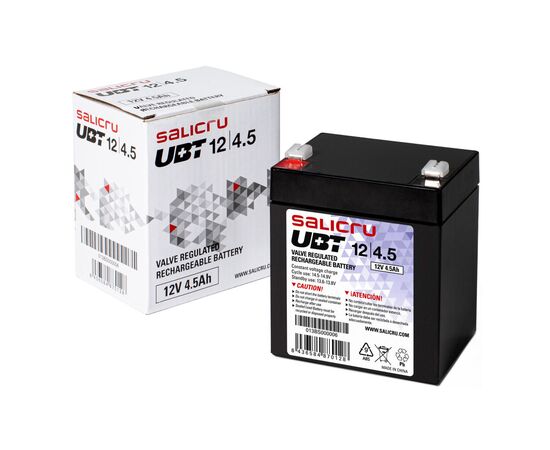 Батарея к ИБП Salicru UBT 12V 4.5Ah (UBT124.5), изображение 2 Батарея к ИБП Salicru UBT 12V 4.5Ah (UBT124.5), изображение 2