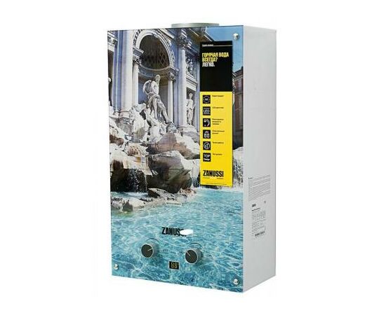 Проточный водонагреватель Zanussi GWH 10 Fonte Glass Trevi (GWH10FONTEGLASSTREVI), изображение 2 Проточный водонагреватель Zanussi GWH 10 Fonte Glass Trevi (GWH10FONTEGLASSTREVI), изображение 2