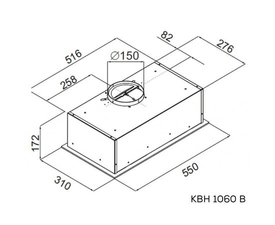 Вытяжка кухонная Kernau KBH 1060.1 B, изображение 4 Вытяжка кухонная Kernau KBH 1060.1 B, изображение 4