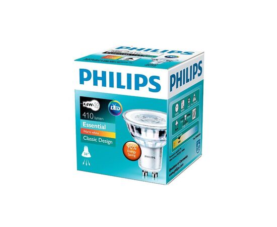 Лампочка Philips Essential LED 4.6-50W GU10 830 36D (929001218108), изображение 2 Лампочка Philips Essential LED 4.6-50W GU10 830 36D (929001218108), изображение 2