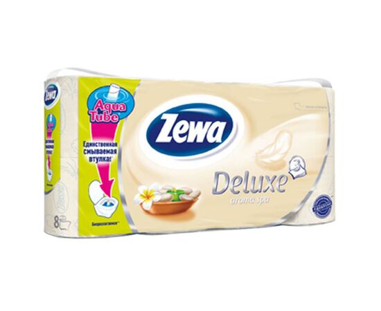Туалетная бумага Zewa Deluxe 3-слойная Аромат СПА шампань 8 шт (7322540569483)