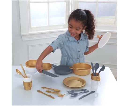 Игровой набор KidKraft посуда Modern Metallics 27 предметов (63532), изображение 5 Игровой набор KidKraft посуда Modern Metallics 27 предметов (63532), изображение 5