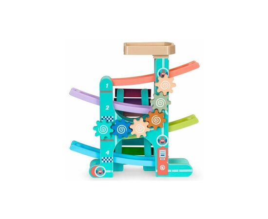 Игровой набор Ecotoys Деревянный скоростной спуск с машинками и ксилофоном (ME115), изображение 3 Игровой набор Ecotoys Деревянный скоростной спуск с машинками и ксилофоном (ME115), изображение 3