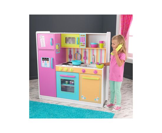 Игровой набор KidKraft Детская кухня Deluxe яркая (53100), изображение 2 Игровой набор KidKraft Детская кухня Deluxe яркая (53100), изображение 2