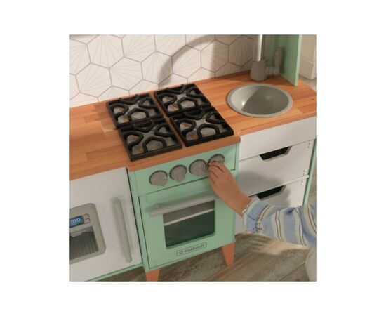 Игровой набор KidKraft Детская кухня Mid-Century Modern с системой легкого складывания EZ Kraft Assembly (53432), изображение 7