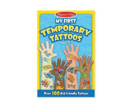 Набір для творчості Melissa&Doug Мои первые временные татуировки, 100 шт., голубые (MD2947)