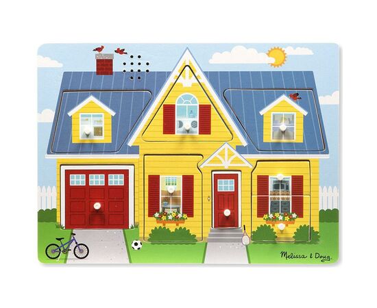 Развивающая игрушка Melissa&Doug Звуковой пазл "Вокруг дома" (MD10734), изображение 2 Развивающая игрушка Melissa&Doug Звуковой пазл "Вокруг дома" (MD10734), изображение 2
