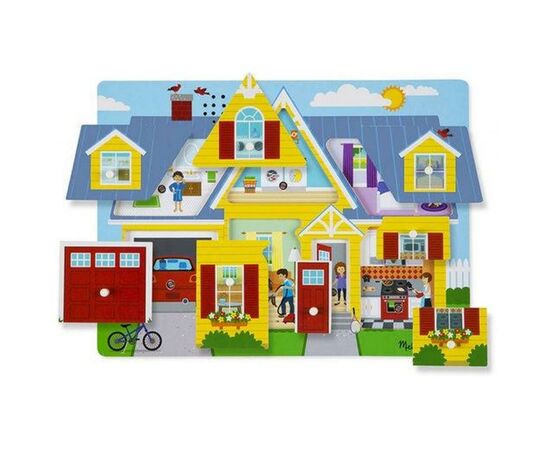 Развивающая игрушка Melissa&Doug Звуковой пазл "Вокруг дома" (MD10734), изображение 3 Развивающая игрушка Melissa&Doug Звуковой пазл "Вокруг дома" (MD10734), изображение 3