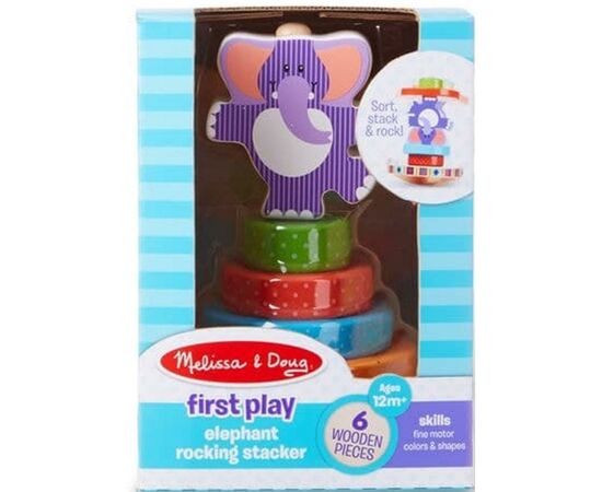 Розвиваюча іграшка Melissa&Doug Пірамідка-балансир Слоненя (MD30127)