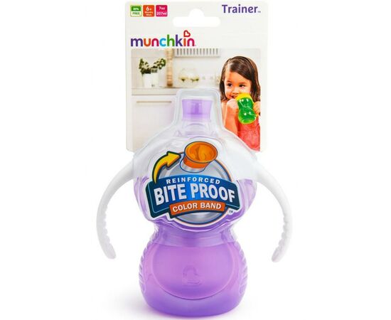 Поїльник-непроливайка Munchkin Chew Proof 237 мл фіолетовий (012291.04), зображення 2 Поїльник-непроливайка Munchkin Chew Proof 237 мл фіолетовий (012291.04), зображення 2