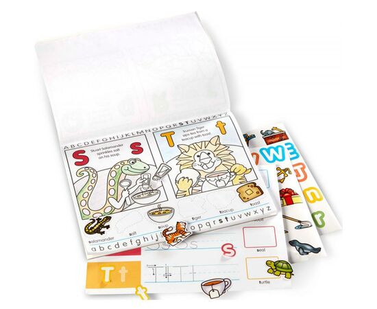 Набор для творчества Melissa&Doug Альбом раскрасок-наклеек Алфавит (MD8563), изображение 2 Набор для творчества Melissa&Doug Альбом раскрасок-наклеек Алфавит (MD8563), изображение 2