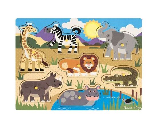 Розвиваюча іграшка Melissa&Doug рамка-вкладиш Сафарі (MD19054)