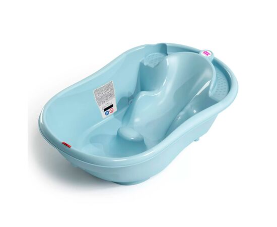 Ванночка Ok Baby Onda з анатомічною гіркою і термодатчиком блакитний (38235535)