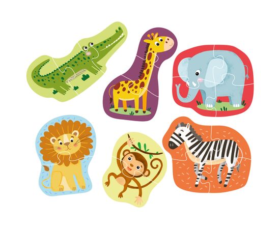 Пазл DoDo 2-3-4 элемента Дикие животные (300153), изображение 2 Пазл DoDo 2-3-4 элемента Дикие животные (300153), изображение 2