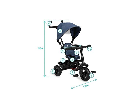 Детский велосипед Qkids Mila navy blue (ROTR00004), изображение 6 Детский велосипед Qkids Mila navy blue (ROTR00004), изображение 6