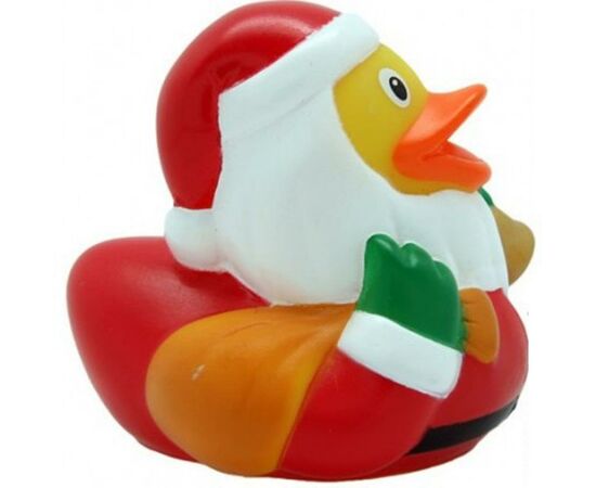 Іграшка для ванної LiLaLu Дед Мороз утка (L1846), зображення 3 Іграшка для ванної LiLaLu Дед Мороз утка (L1846), зображення 3