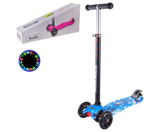 Самокат A-Toys PU, LED аквамарин (SC22073)