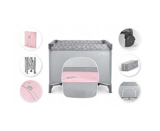 Детский манеж MoMi Mamu цвет - pink (LOZE00019), изображение 10 Детский манеж MoMi Mamu цвет - pink (LOZE00019), изображение 10