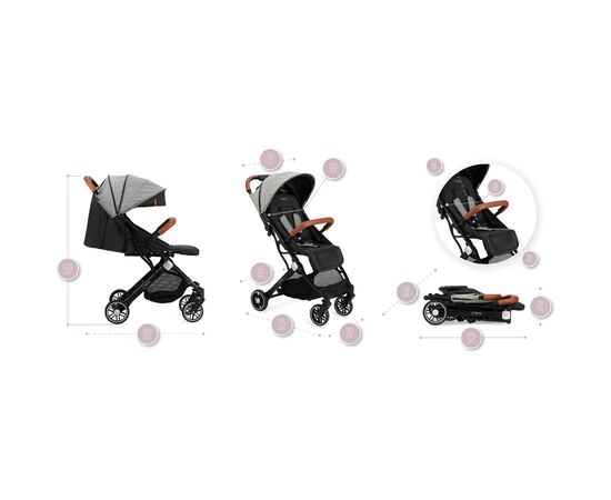 Коляска MoMi Estelle Grey (WOSP00001), изображение 5 Коляска MoMi Estelle Grey (WOSP00001), изображение 5