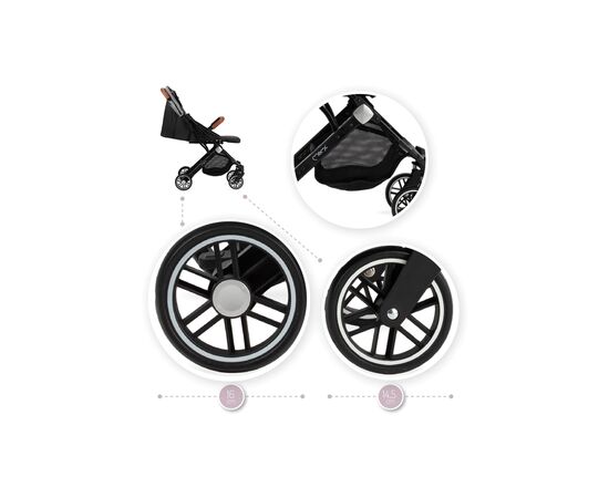 Коляска MoMi Estelle Grey (WOSP00001), изображение 7 Коляска MoMi Estelle Grey (WOSP00001), изображение 7