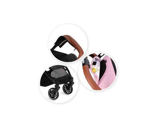 Коляска MoMi Estelle Love Black-Pink (WOSP00004), изображение 8 Коляска MoMi Estelle Love Black-Pink (WOSP00004), изображение 8