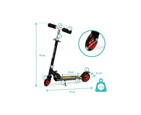 Самокат Qkids Flo Black (KIDS00037), изображение 7 Самокат Qkids Flo Black (KIDS00037), изображение 7