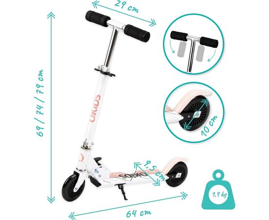 Самокат Qkids Flo Pink (HUBA00013), изображение 5 Самокат Qkids Flo Pink (HUBA00013), изображение 5