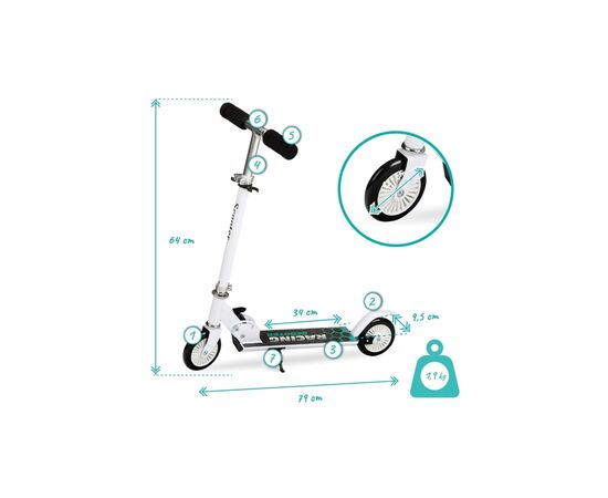 Самокат Qkids Flo white (KIDS00036), изображение 8 Самокат Qkids Flo white (KIDS00036), изображение 8