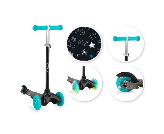 Самокат MoMi Weendy Turquoise stars (HULA00007), изображение 4 Самокат MoMi Weendy Turquoise stars (HULA00007), изображение 4