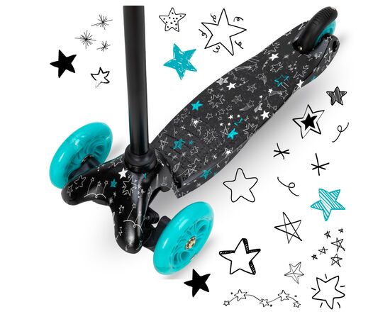 Самокат MoMi Weendy Turquoise stars (HULA00007), изображение 7 Самокат MoMi Weendy Turquoise stars (HULA00007), изображение 7