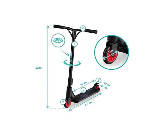 Самокат Qkids Ivo трюковий Purple (KIDS00030), зображення 3 Самокат Qkids Ivo трюковий Purple (KIDS00030), зображення 3