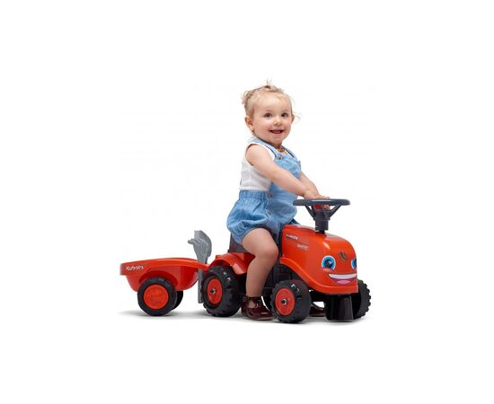 Чудомобиль Falk Kubota трактор с прицепом Оранжевый (260C), изображение 2