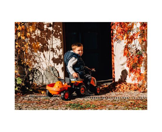 Чудомобиль Falk Kubota трактор с прицепом Оранжевый (260C), изображение 7