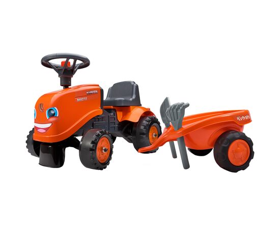 Чудомобиль Falk Kubota трактор с прицепом Оранжевый (260C)